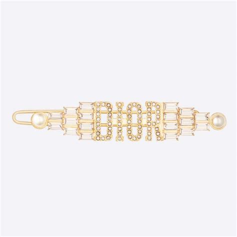 dior hairpin|White Resin Bead Dio(r)evolution Gold Finish Hairpin .